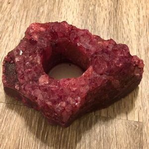Burgundy Geode Tea light Votive Candle Holder